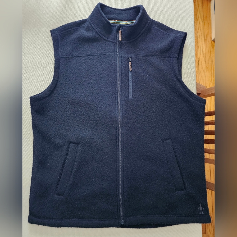 GUC Smartwool Wool Blend Navy Men's Hudson Trail Vest